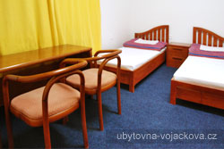 interiér ubytovny Vojáčkova